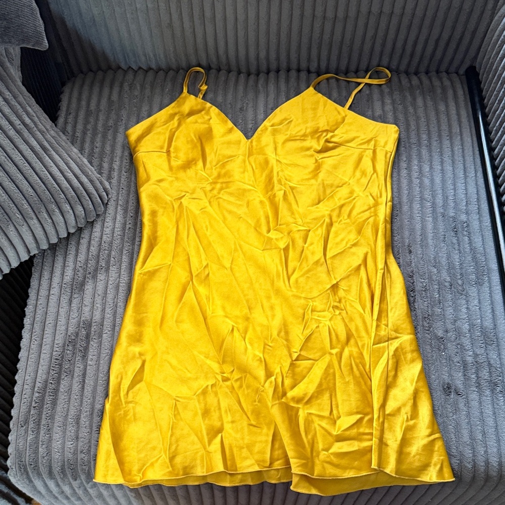 Vibrant Yellow Slip Dress